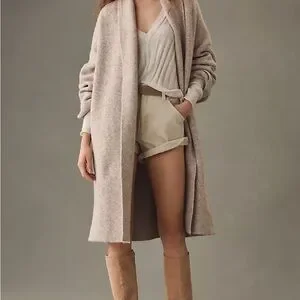 Anthropologie Beige Long Cardigan